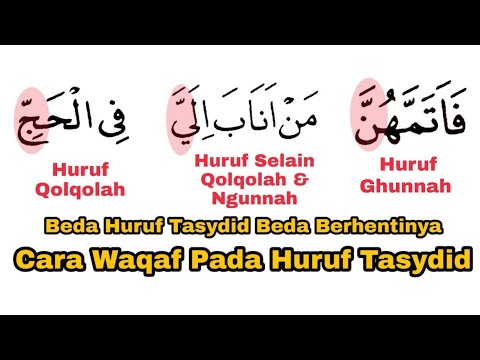 Stop Keliru, Ini Cara 3 Waqaf Pada Huruf Tasydid | Cocok Untuk Pemula + Contoh dan Prakteknya