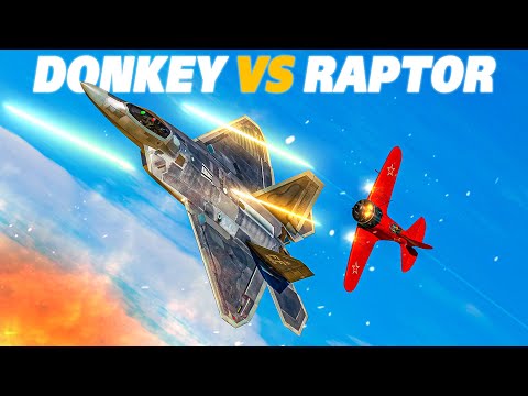 I-16 Donkey Vs F-22 Raptor | David Vs Goliath Dogfight | Digital Combat Simulator | DCS |
