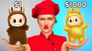 1-STAR VS 5-STAR LABUBU CHALLENGE 💖 15 Fun And Creative Cake Decorating Ideas By 123 GO SCHOOL