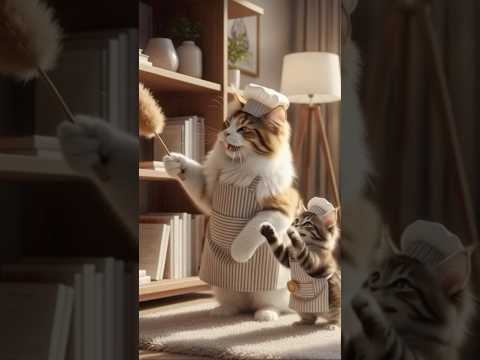 Sweet Moments of a Cat Dad and His Little One💕