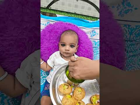 mera bete ko panipuri pasand nhi hai😍#minivlog #funnyvideo #babyvideos #shorts