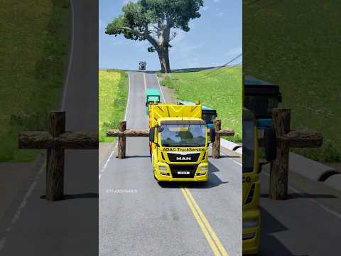 Dumper trucks driver logging trap crash part539 #shortvideo #beamngdrive #shorts #truckdriver #usa