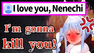 Usada Pekora reacts to a viewer's letter