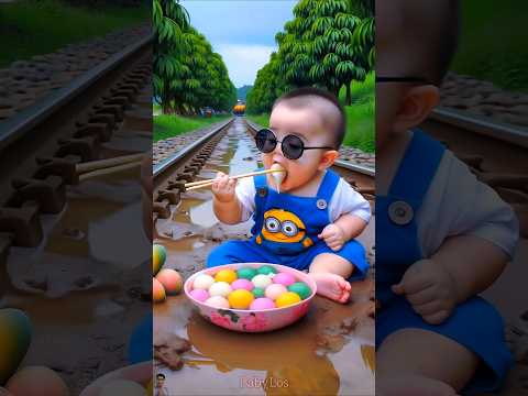 ❤️ Evolution of Baby: Train Meets on Baby for Food Eating #cat #cute #love #shorts BabyLos 117