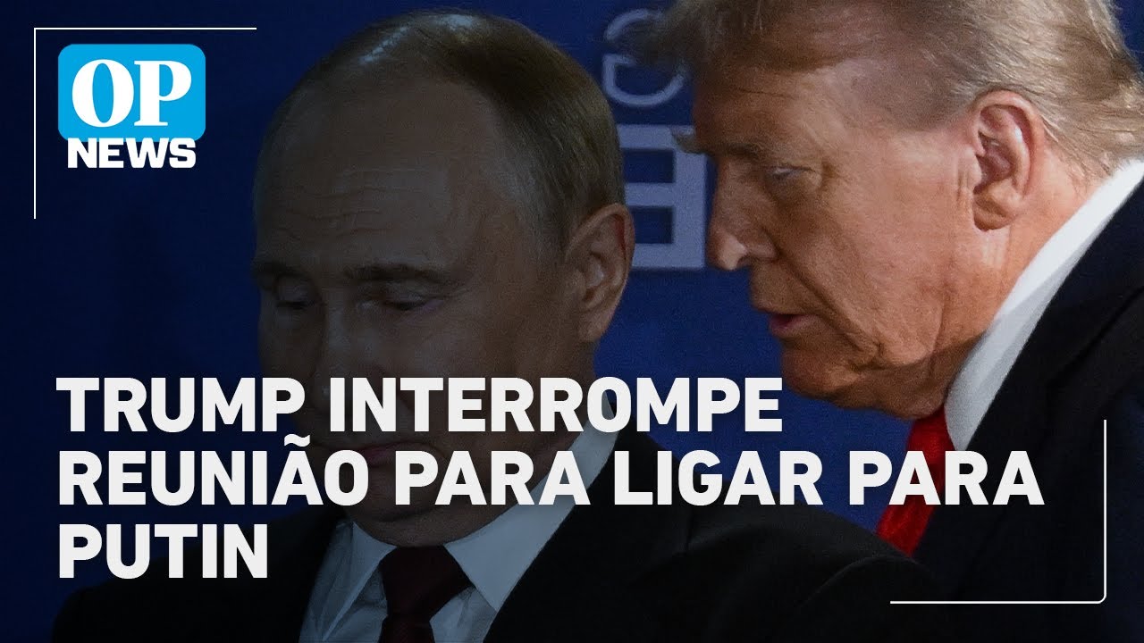 Trump interrompe reunião com líderes europeus para ligar para Vladimir Putin | O POVO News