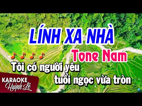 Karaoke Lính Xa Nhà | Nhạc Sống Tone Nữ | Huỳnh Lê