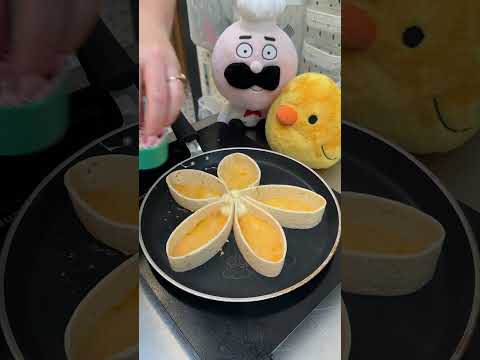 Fleur du Petit-déjeuner au Jambon et Fromage #Shorts
