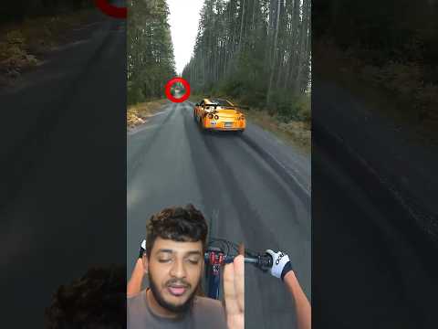 سباق بين السيارة رياضية والدراجة رياضية تقولو من يفوز ؟🤔😨