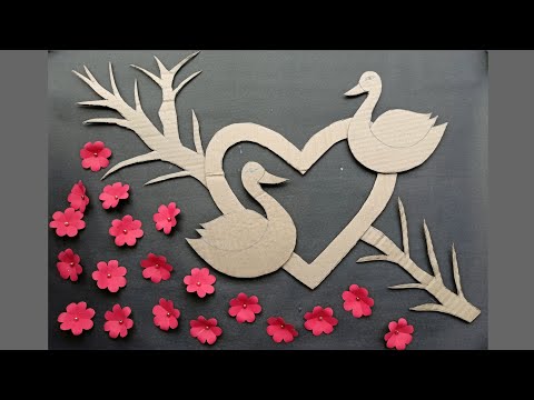 Two Birds Wall Hanging Idea/Best Out Of Waste Idea/Cardboard Wall Hanging/DIY Craft ||