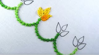 latest beautiful hand embroidery border design tutorial