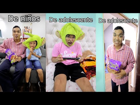 DE NIÑO VS ADOLESENTE LARIN JUNIOR 😂 | 1 HORA DE RISA CON ALFREDO LARIN Y SUS AMIGOS DE TIKTOK