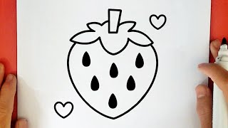 COMO DESENHAR UM MORANGO