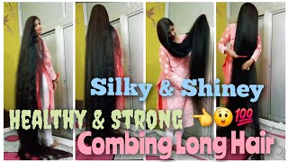 Combing Long Hair..#guinessworldrecord #longhair #hair #blackhair #youtube #video #ytviral #love #yt