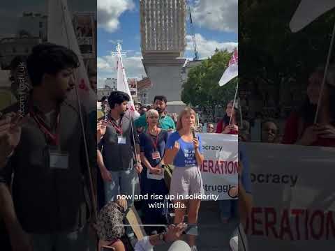 Greta Thunberg joins London rally in support of Indian students | AJ #shorts