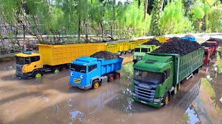 Mobil Truk Tronton Panjang Penuh Mainan Mobil Balap, Truk Molen, Pesawat, Bus Telolet, Excavator.