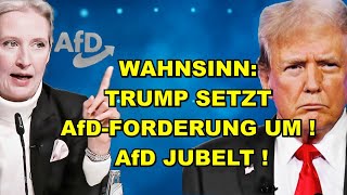 Trump setzt AfD-FORDERUNG UM! AfD JUBELT!