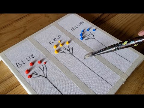 Simple Acrylic Painting Demo / Modern Art / Easy For Beginners / 365 Days Challenge / Day #28