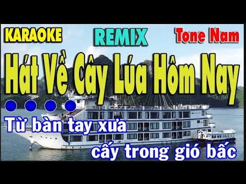 Hát Về Cây Lúa Hôm Nay Karaoke Remix {Tone Nam} Từ bàn tay xưa cấy trong gió bấc,