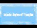 Exploring Interior Angles of Triangles