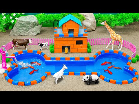 Cattle Rescue Project | Diy mini Tractor making Concrete Watering Pond