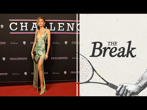 Zendaya dresses as tennis court for Challengers premiere | The Break