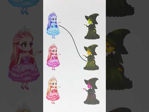 Elphaba Glinda wicked line connect puzzle #art #elphaba #drawing #shortsvideo #glinda