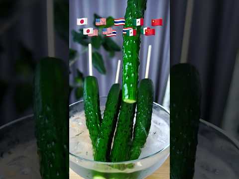 夏に食べたい!きゅうりを世界風アレンジして食べ比べ🥒#asmr #mukbang #cucumber #japanesecucumber #crunchy