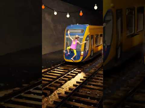 She thought the tunnel was part of the game (fiction) #vrgaming #subway