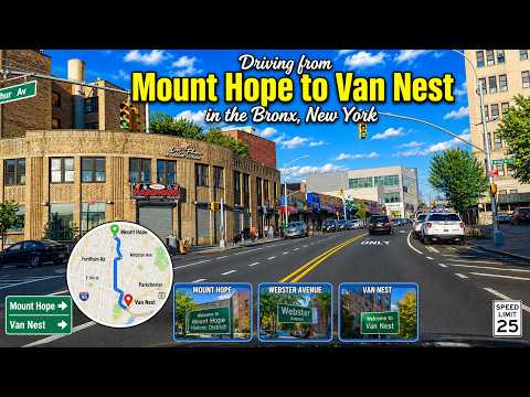 Driving from Mount Hope to Van Nest in the Bronx, New York