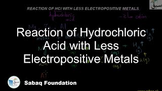 Reaction of Hydrochloric Acid with Less Electropositive Metals