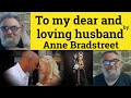 Themes and Concepts in Anne Bradstreet's Poetry
