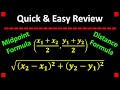 Applying Distance and Midpoint Formulas in Algebra