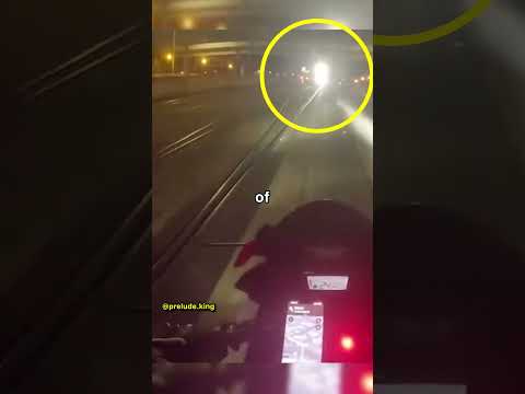 Biker Accidently Rides On Train Tracks