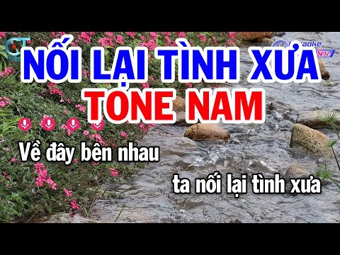 Karaoke Nối Lại Tình Xưa Tone Nam ( Fm ) Nhạc Sống Beat Chuẩn | Karaoke Đồng Sen