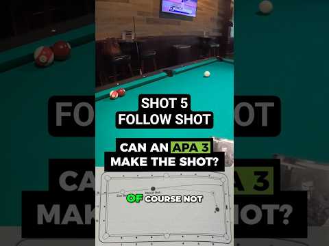 Shot 5 - The Follow Shot 🎯 #APA #BilliardsTips #PoolDrills