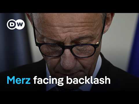 YouTube video thumbnail: German Chancellor Merz Defends Decision to Stop Weapons Deliveries to Israel