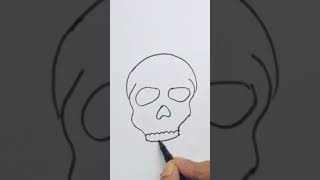 How to draw a skull easy steps for beginners #drawing  #sketch  #drawingtutorial 