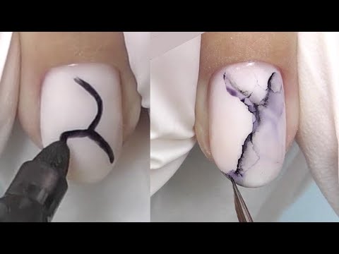 How to : Marble Nails for Beginners (with Sharpie!)