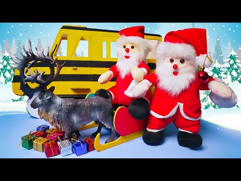Learn and Play with Santa Claus, Dinosaurs and Reindeer |Video for Learning and Fun