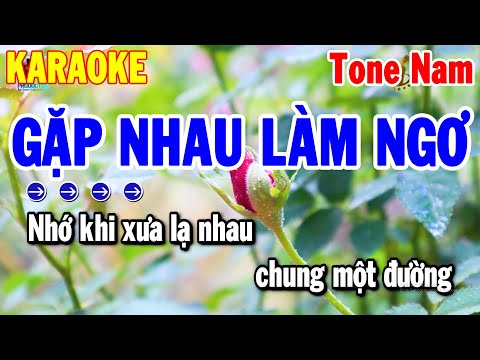 Karaoke Gặp Nhau Làm Ngơ Tone Nam Nhạc Sống Cha Cha Dễ Hát 2024 | Thanh Hải