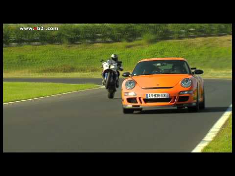 Drift session V2 997 GT3 RS Vs S1000RR Essais Privés by VB2R n°000 (à block :-).