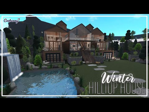 Bloxburg || Winter Hilltop House 225k || Speed Build