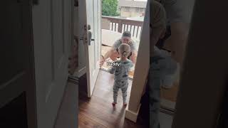 Father & toddler reuniting after being apart for 17 days