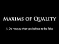 Cooperative Principle and Maxims