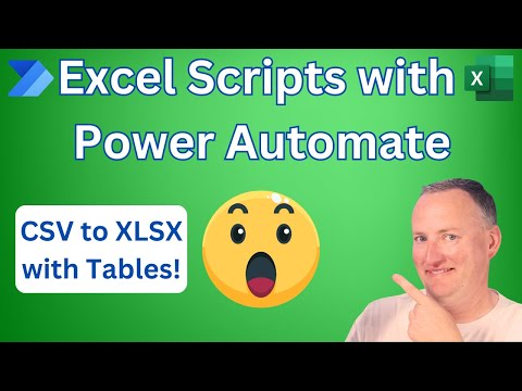 Using Excel Scripts with Power Automate to convert CSV