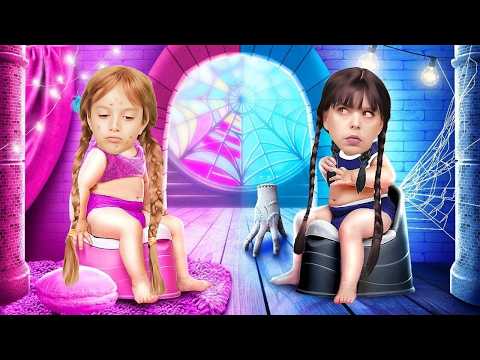 De Nerd a Wandinha: Transformação da Minicasa | Truques Malucos e Momentos Engraçados