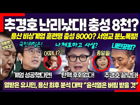 충성 8000? ㄷㄷ 추경호 난리났다!! 윤석열 비상계엄에 열받은 유시민 사이다 분석 대박! (작심한 김용민 국민의힘 직격! "이해가 안된다")