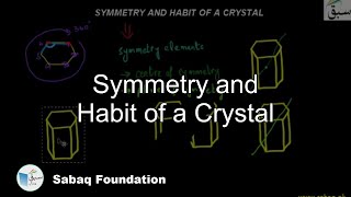 Symmetry and Habit of a Crystal