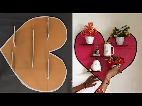 Heart Shaped Wall Organizer craft | Best Room decorations Craft | DIY Home Organizer craft