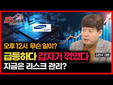 [#긴급인터뷰]  급등하던 증시, 낮 12시부터 왜 갑자기 꺾였나? / 지금은 리스크 관리해야 할 때일까? ㅣ 김민수 대표